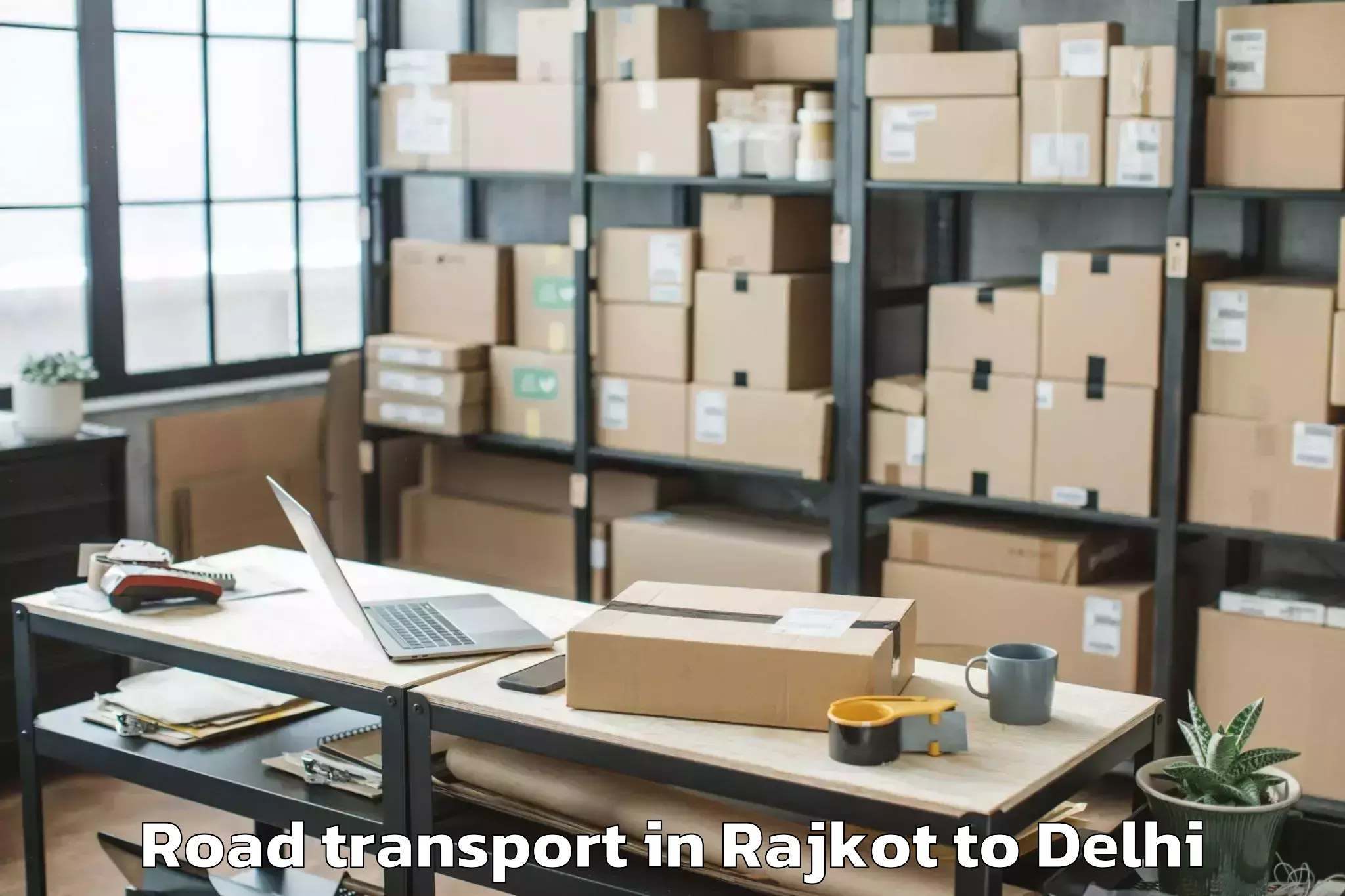 Top Rajkot to Ashok Vihar Road Transport Available